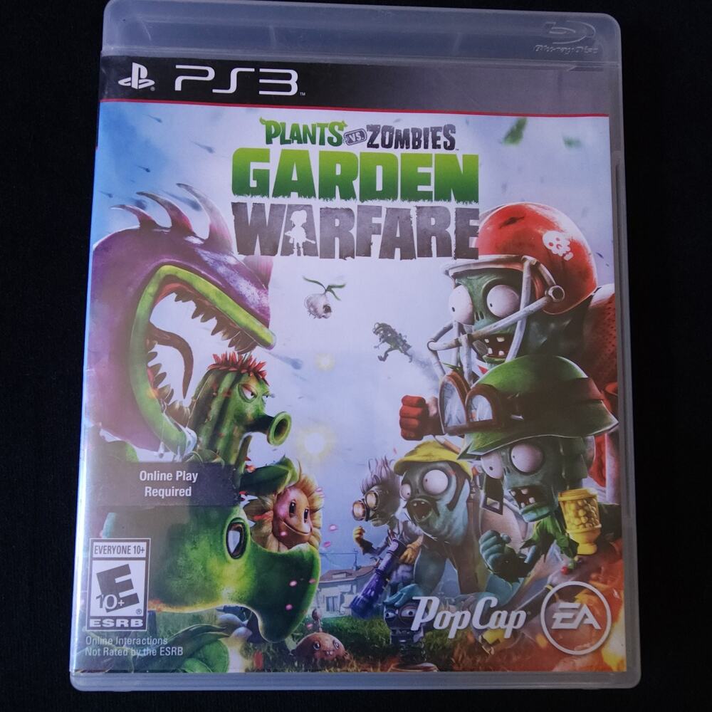 Plants vs Zombies Garden Warfare Sony PlayStation 3 PS3 2014 Video Game w/ Case
